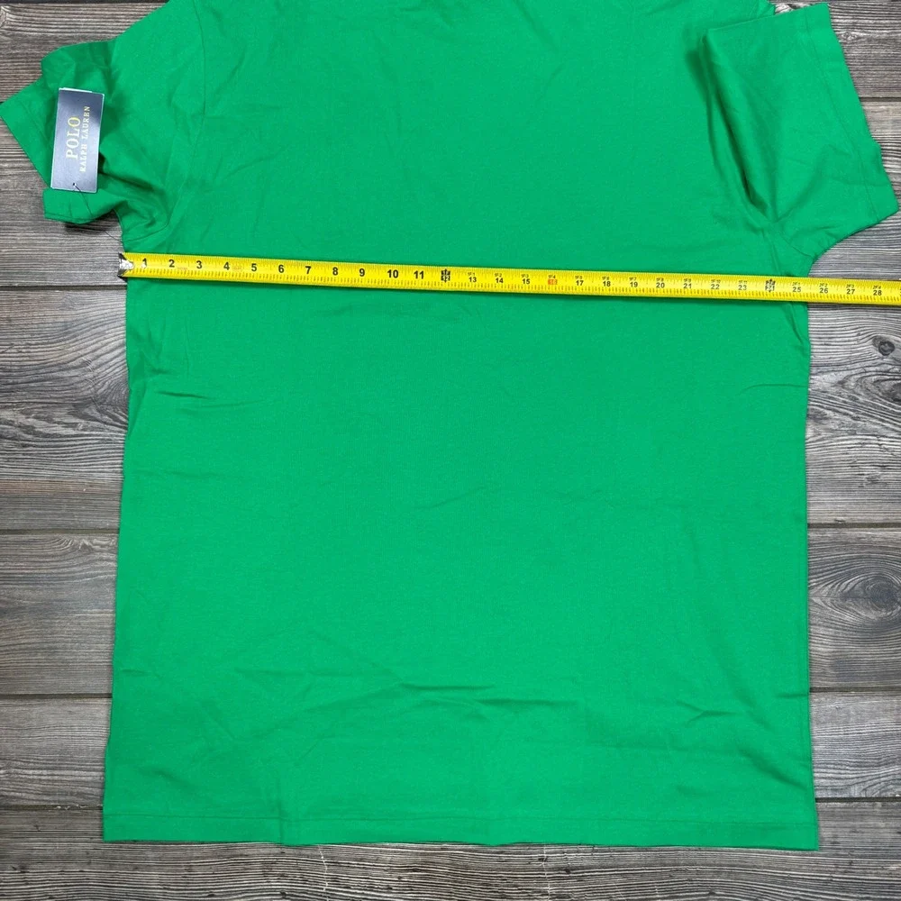 Polo Ralph Lauren Mens Script Logo Graphic T-Shirt Green Navy Size‎ XLT Tall NWT